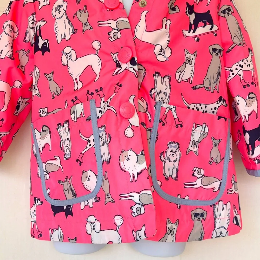 Carter's Pink Doggy 🐕 Patterned Rain Jacket 🧥☔️🌧